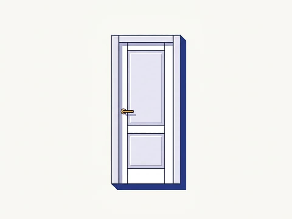 Дверь межкомнатная, эмаль белая, 800×2000